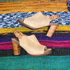 Sofft leather open toe booties